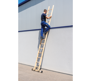 Spr.-Anlegeleiter Holz mit Traverse 14 Sprossen | © MUNK GmbH