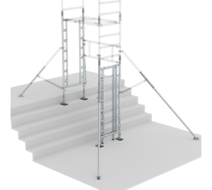FlexxTower stair kit extension set for double-sided access Structure | © MUNK GmbH