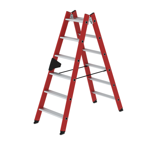 Double-sided ladder, 2-sid. acc, RFG/alu 2x6 steps | © MUNK GmbH