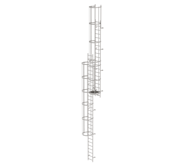 Mult-fl.vert. ladder w.back prot, st.stl. 12.12 m | © MUNK GmbH