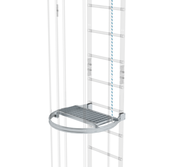 Zwischenplattform klappbar alu-blank | © MUNK GmbH