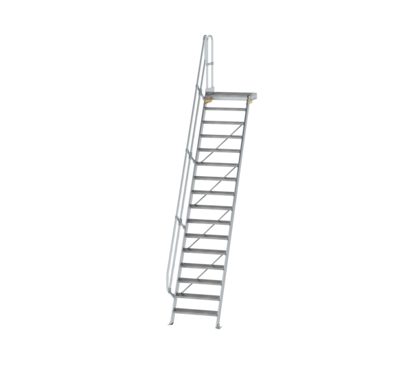 Treppe m. PF 60° St.br. 800 mm, 16 St., Alu ger. | © MUNK GmbH