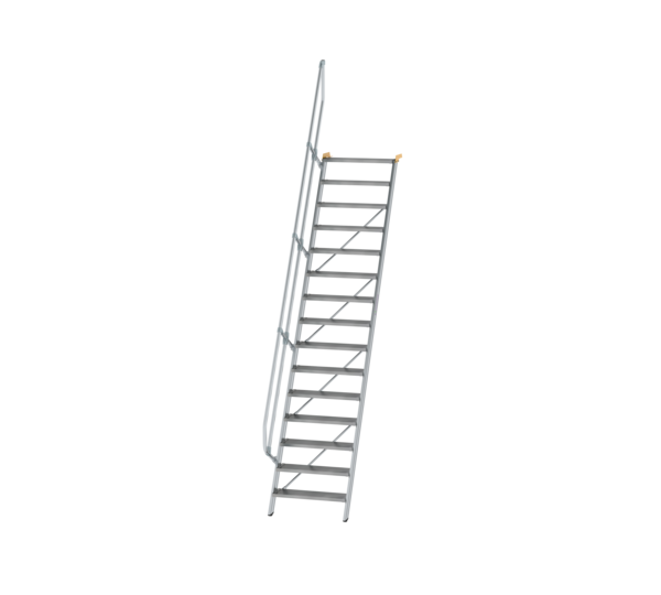 Treppe 60° St.br. 800 mm, 15 St., Alu ger. | © MUNK GmbH