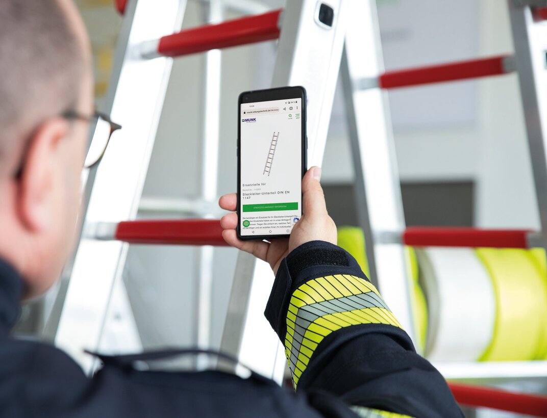 The QR code on the product takes users quickly and easily to the corresponding spare parts overview. | © MUNK GmbH